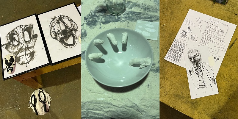 Artworks on display at Birmingham School of Art's exhibition in Deritend.