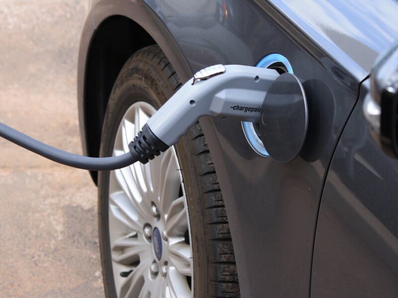 An electric vehicle charging