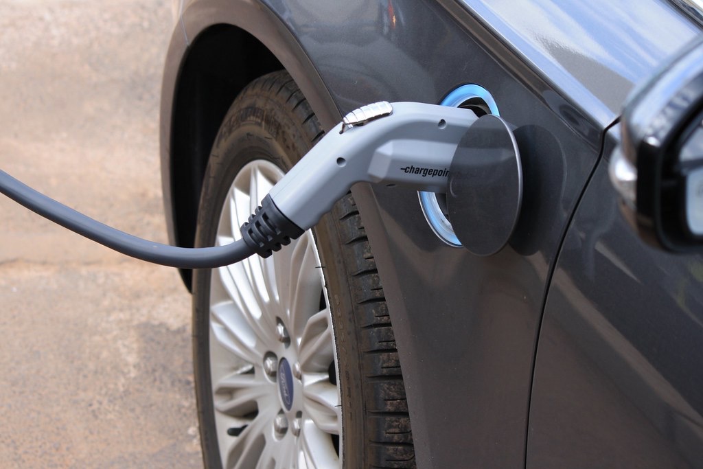 An electric vehicle charging