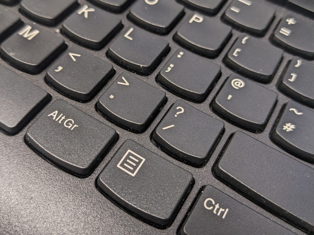 A computer keyboard