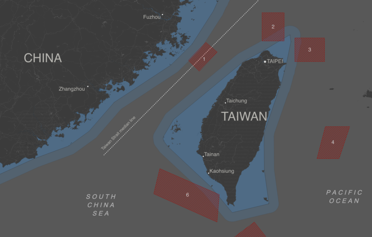 Map of Taiwan Strait