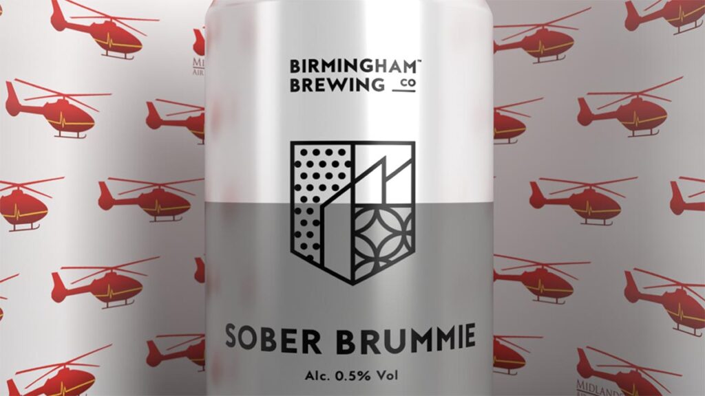 The Birmingham Brewing Company's Sober Brummie drink which helps raise money for the Midlands Air Ambulance Charity