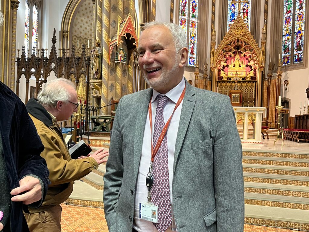 St. Chad’s Cathedral’s Director Music David Saint at the event. 