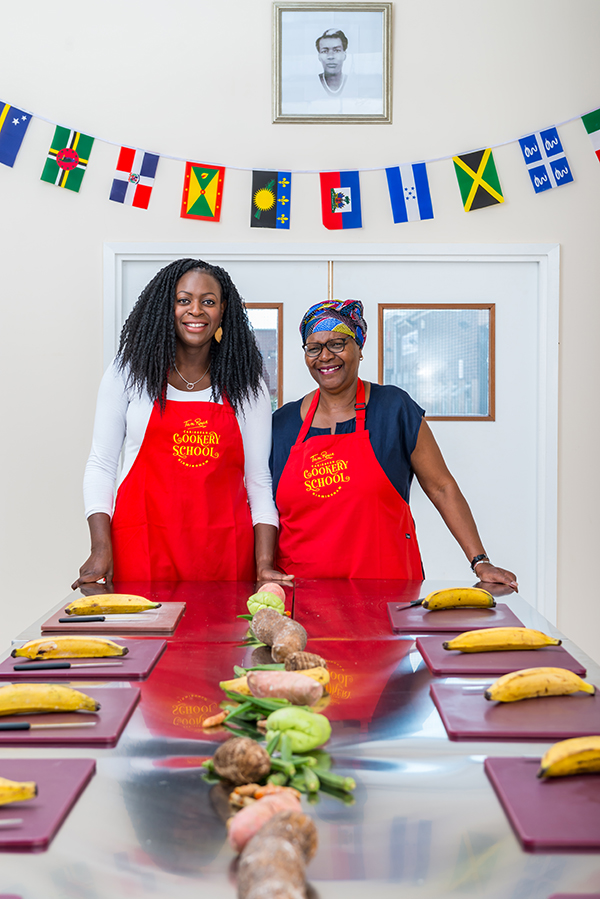 Lee Sylvester, left, and Monica Cudjoe, of Tan Rosie Caribbean Cookery School.