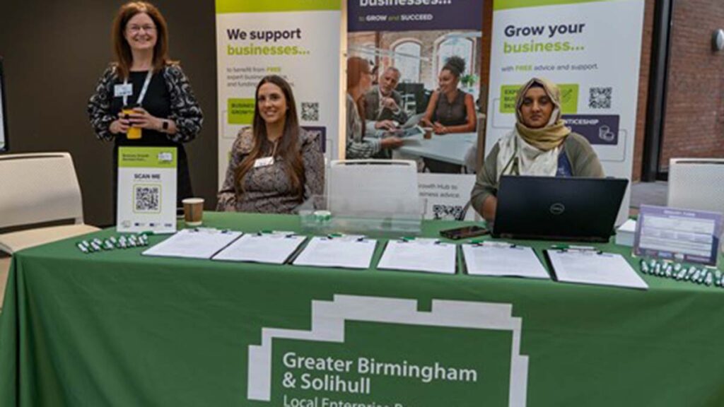 A Greater Birmingham and Solihull Local Enterprise Partnership information stand