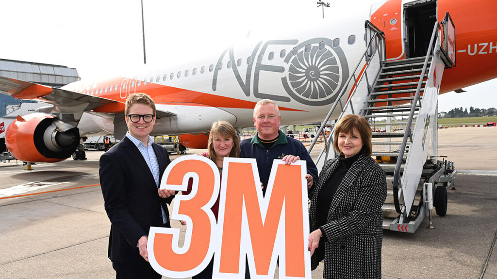 Celebrations as easyJet reaches three million passengers milestone