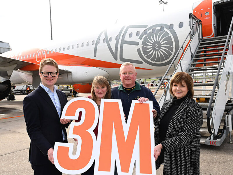 Celebrations as easyJet reaches three million passengers milestone