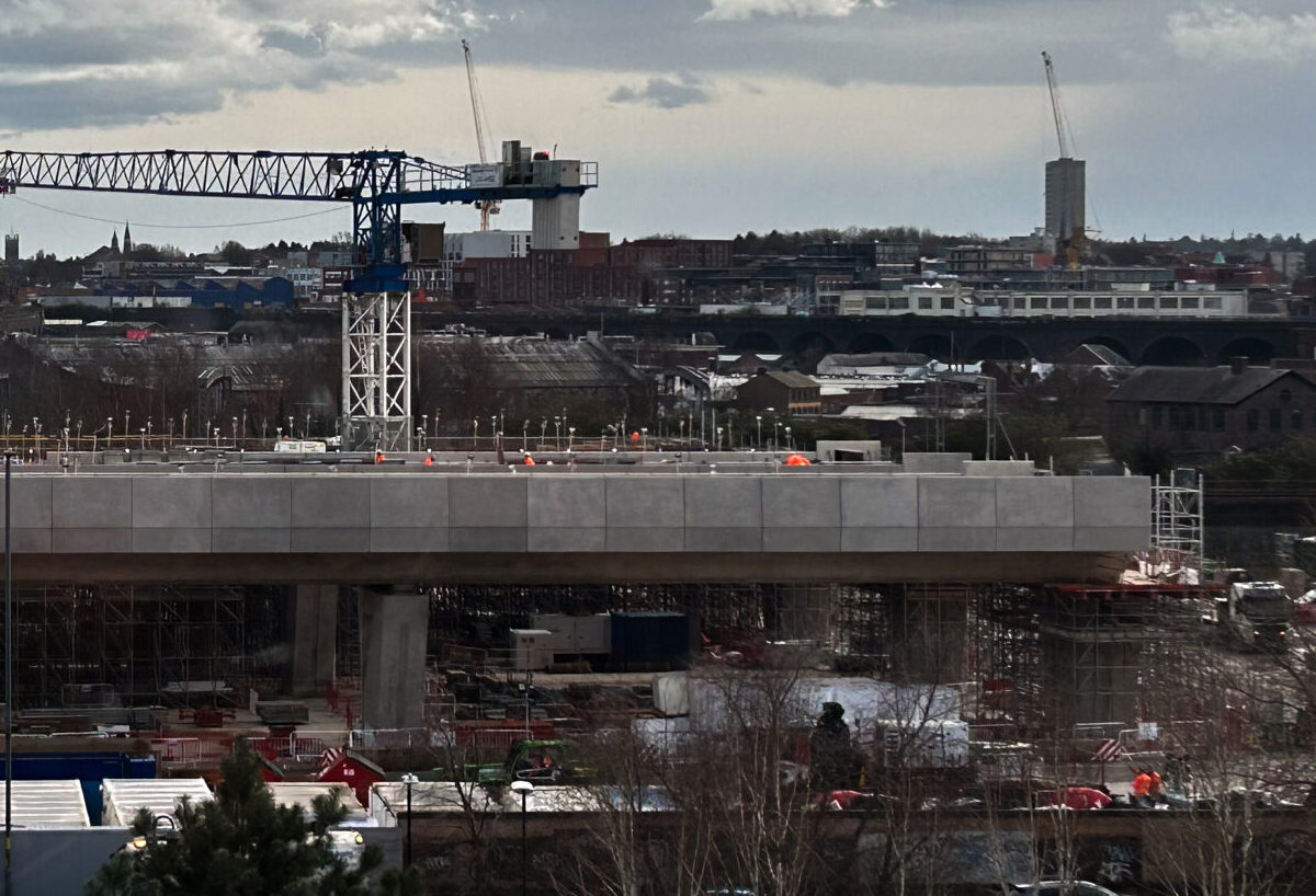 Work taking place on the HS2 station in Birmingham