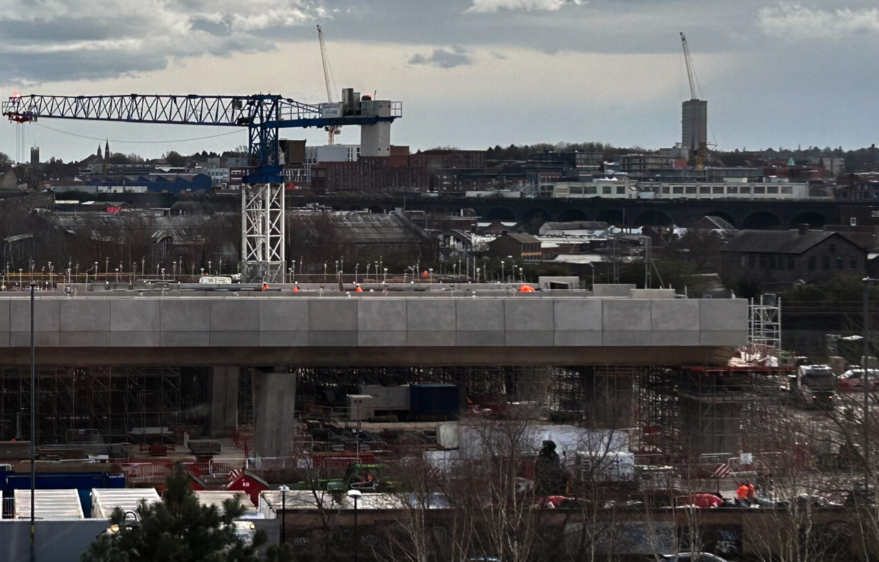 Work taking place on the HS2 station in Birmingham