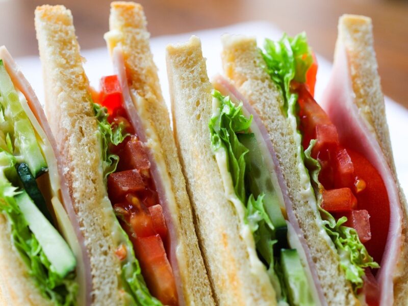 Sandwiches on a plate.